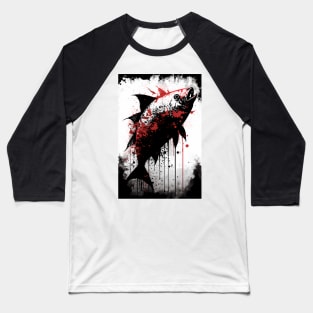 Pacu Fish Ink Painting Baseball T-Shirt